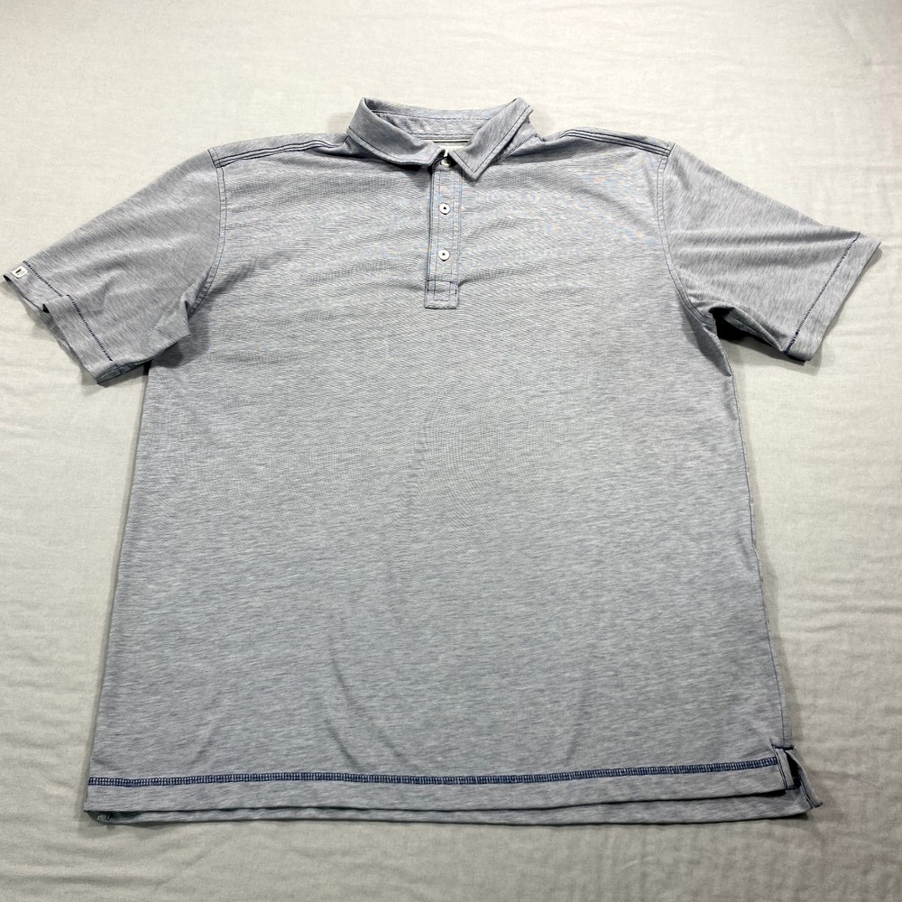Linksoul Polo Shirt Mens‎ Extra Large Blue Lightweight Stretch Golf Golfer *